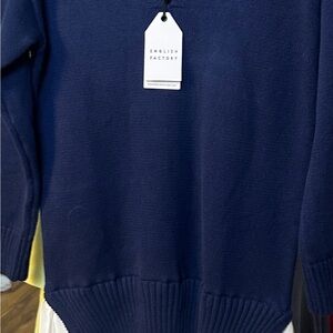 English Factory Deep Blue Knit Top